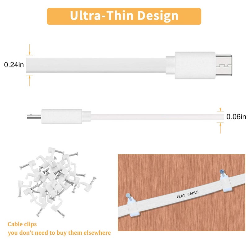 Uogw 2 Pack 16.4FT Power Extension Cable Compatible with WYZE Cam v4,WyzeCam,WyzeCam Pan,KasaCam Indoor,NestCam Indoor,Blink,Amazon Cloud Cam,USB to Micro USB Durable Charging and Data Sync Cord (White) - Image 5